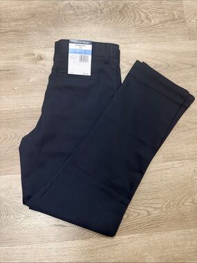Boys French Toast Black Straight-Fit Chinos